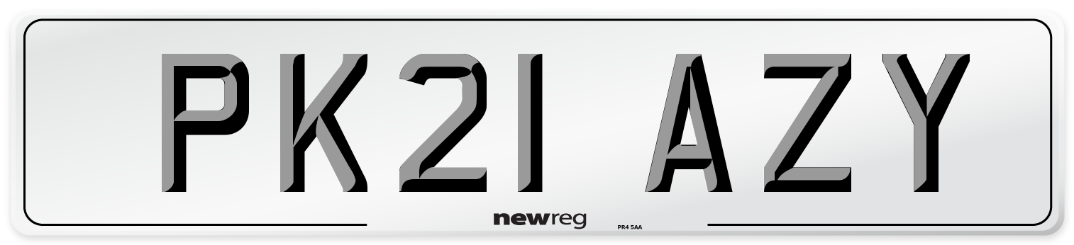PK21 AZY Number Plate from New Reg